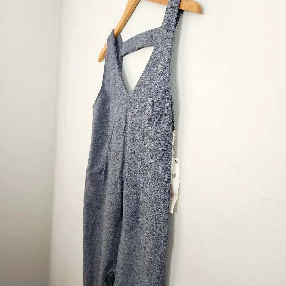 FP Movement Hatch Maternity Never Better Onesie Jumpsuit Black Gray L Large NWT